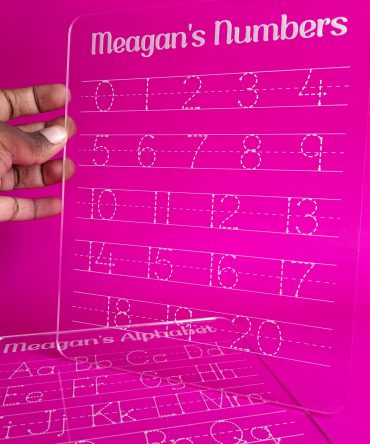 Acrylic Alphabet & Number Charts
