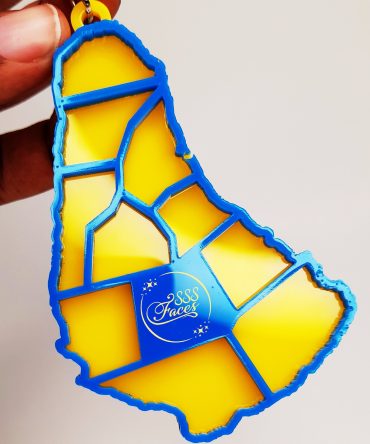 Acrylic Barbados Map